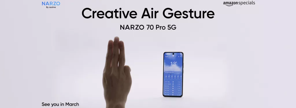 Screenshot 2024 03 03 at 5.23.02 PM Realme Narzo 70 Pro 5G will feature creative air gestures